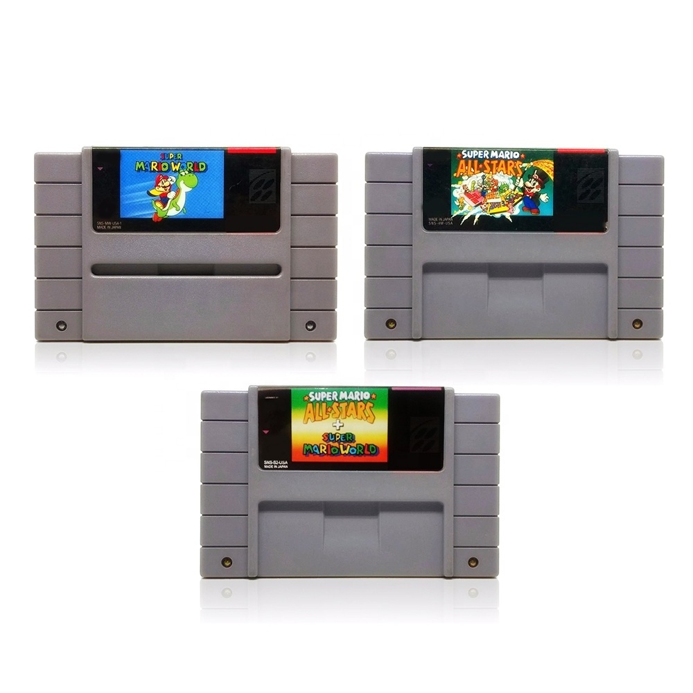 New Arrival for Super Nintendo Entertainment System Battery Save Game Cartridge SNES Retro Classic Added Games for Super Marlo