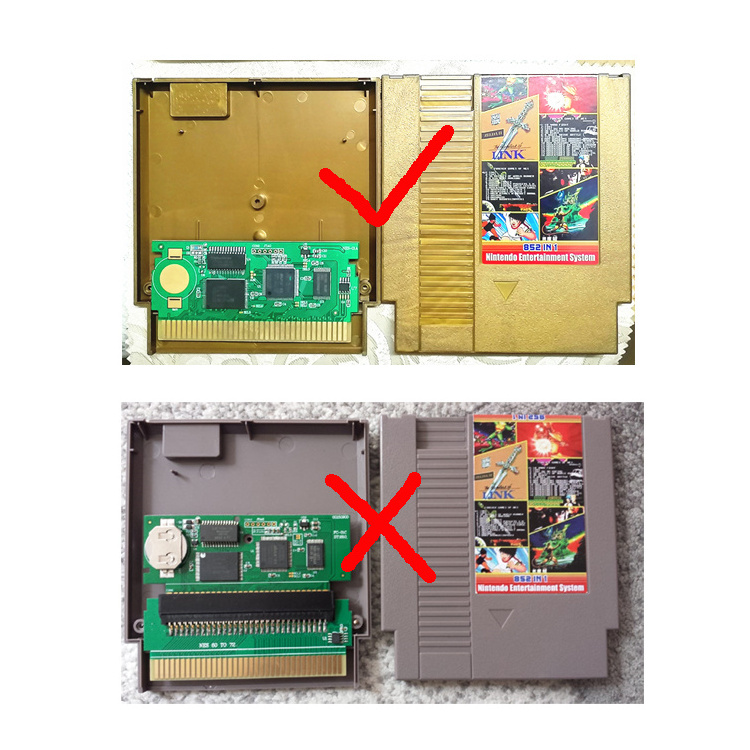 Region Free White Red Color IC Save 852 in 1 8 Bit Retro 72 Pin Game Cartridge FC Multi Cart for NES Console