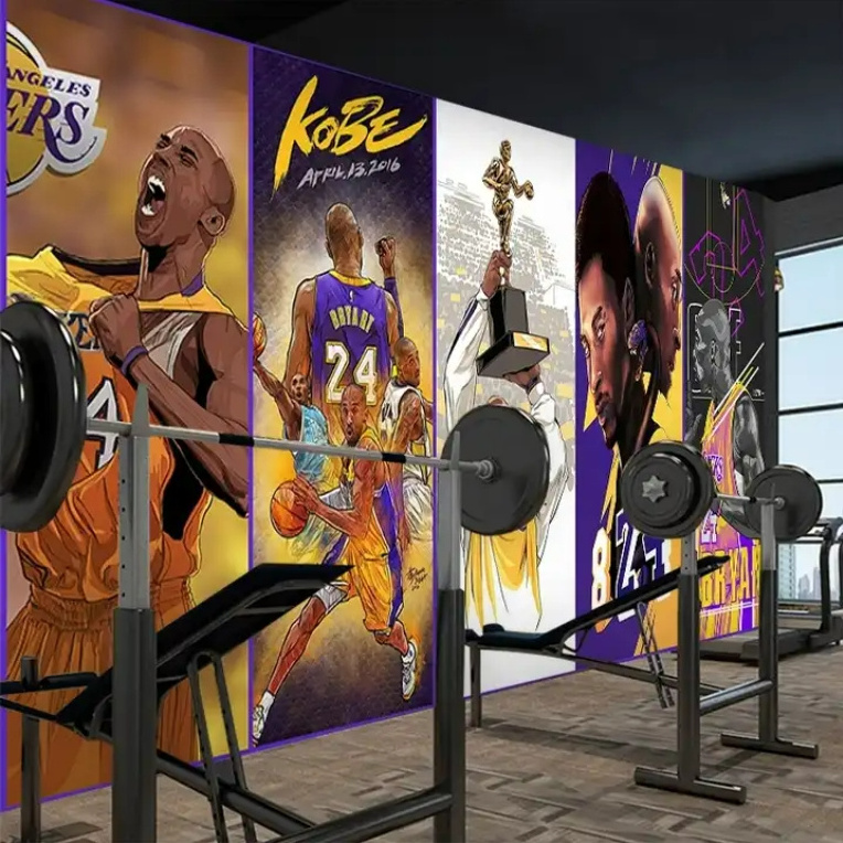 Basketball fitness wallpaper peel and stick mural wall pictures wall art