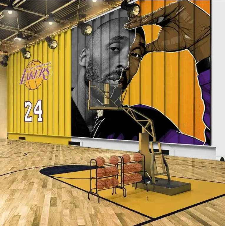 Basketball fitness wallpaper peel and stick mural wall pictures wall art