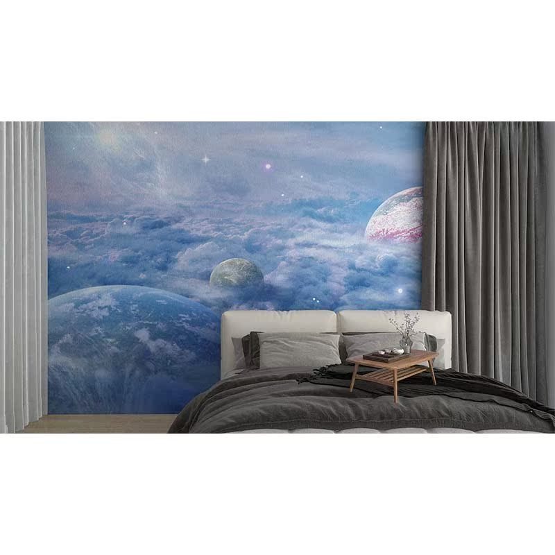 Space Planet Wall Mural Starry Sky Galaxy Wallpaper Bedroom Living Room Sofa Tv Background Wall Sticker