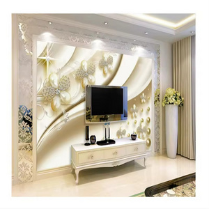 Mural European Crystal Flower Peel And Stick Wallpaper Photo Wall Painting Living Room Theme Hotel Luxury Wall Mural