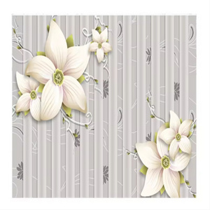 Custom European 3d Stereo Lily Flower Wallpaper Background Wall Painting Home Decoration Photo Peel And Stick Wall Mural