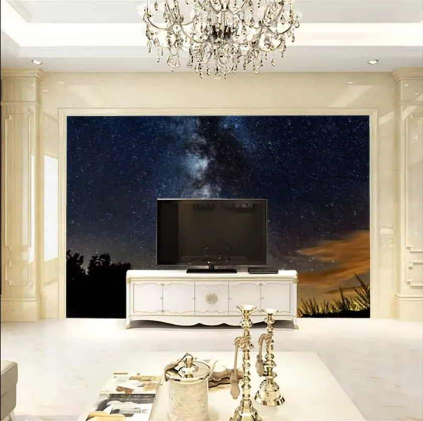 Galaxy Starry Sky 3D Wallpaper Night Space Wall Stickers Removable Mural for Living Room Bedroom Wall Paper