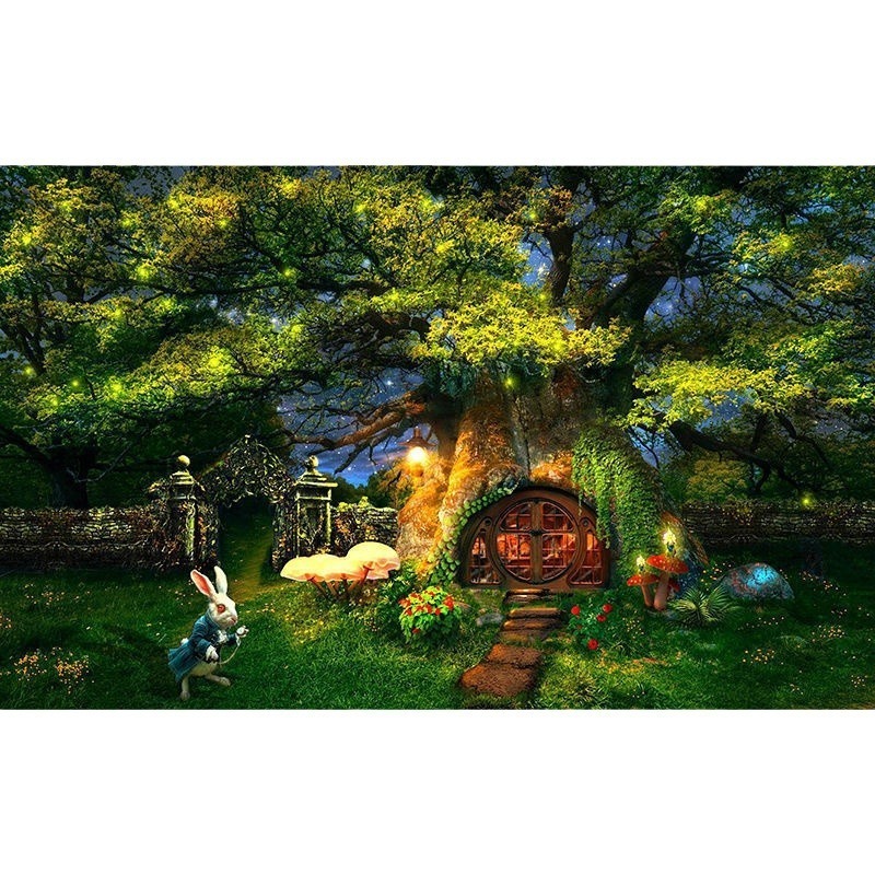 3D Animal Hotel Forest Wallpaper Children's Room Kindergarten Nursery Mural 5D Children's Clothing Store Restaurant Wallpaper