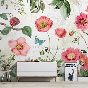 3D American Pastoral Wallpaper Floral Wall Covering Art Living Room Wallpaper European Flower And Bird Tv Background Wall Mural