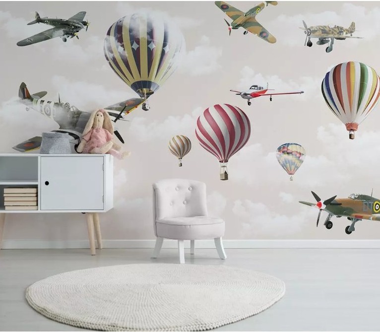 Custom 3D Wall Murals Wallpaper For Kids Room Cartoon Animal Stars Moon Children Bedroom Decoration Wallpaper Mural Papel De Par