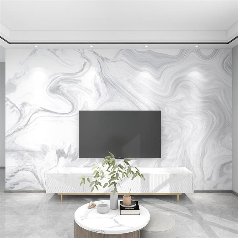 Creative white gray marble wallpaper with abstract background and golden texture mural