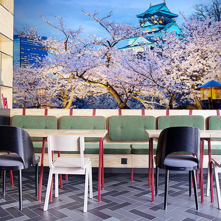 Romantic Cherry Blossom Scenery Mural Background Wall Living Room Bedroom Coffee Shop Restaurant Wallpaper Wallpaper