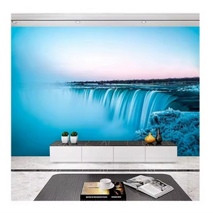 3d Falls Wall Mural Blue Sky Wallpaper Removable Large Mural Tv Background Wall Decor For Living Room Bedroom Wallpaper