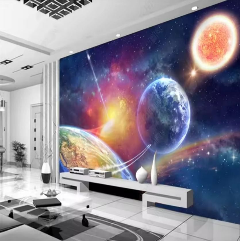 Universe Starry Sky 3d Wallpaper Living Room Bedroom Tv Background Ceiling Wall Mural Decoration