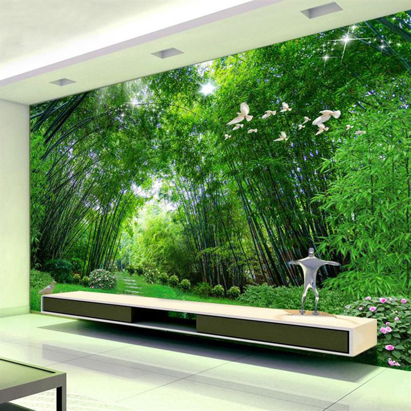 3d Wallpaper Home Decor Custom Vinyl Forest Tree Nature Living Room Bedroom TV Background Customized Wall Mural Decal