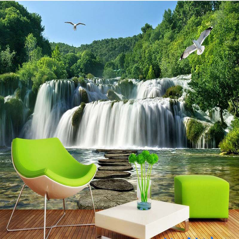 Custom 3d Photo Poster Wallpaper Hd Falls Natural Landscape Large Mural Wallpaper Wall Covering Living Room Bedroom