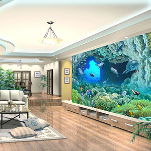 Custom Boys And Girls Bedroom 3d Wallpaper Nordic Fresh Underwater World Fish Wallpaper Children'S Room Wall Mural