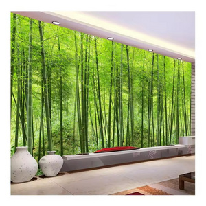 Nature Landscape Wallpaper Green Bamboo Forest Mural Custom Size 3D Wallpaper For Wall Living Room Wall Mural