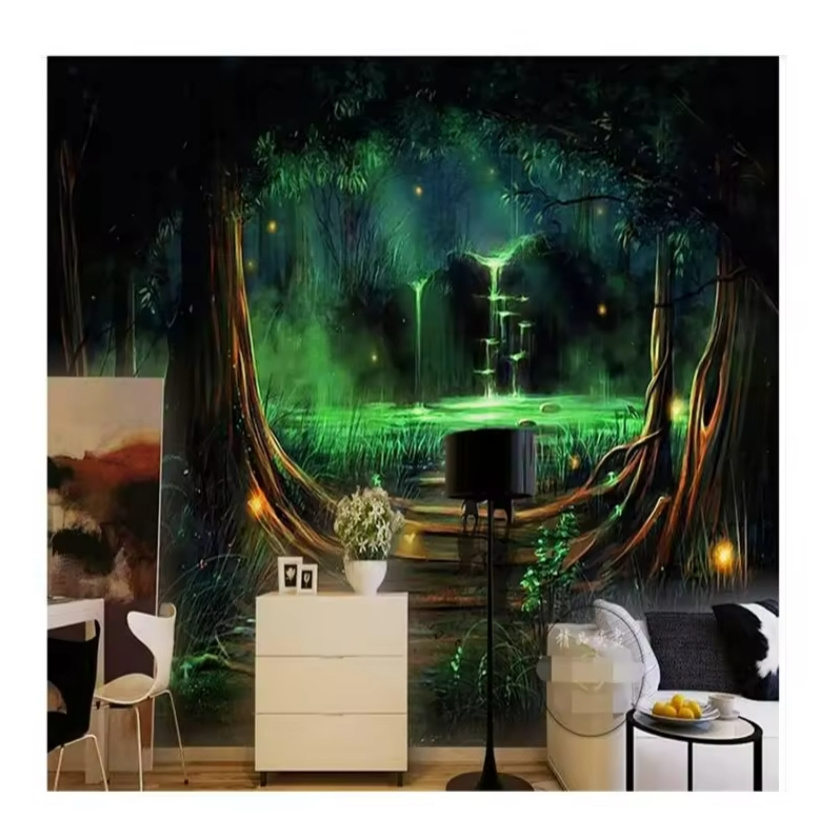 Custom Photo Mural Dream Forest Wall Sticker Living Room Tv Backdrop Wallpaper For Walls 3d