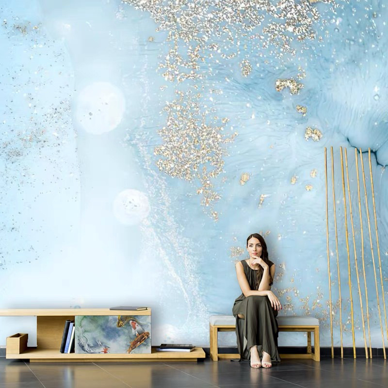 Modern Blue 3d wallpaper mural home decoration interior design