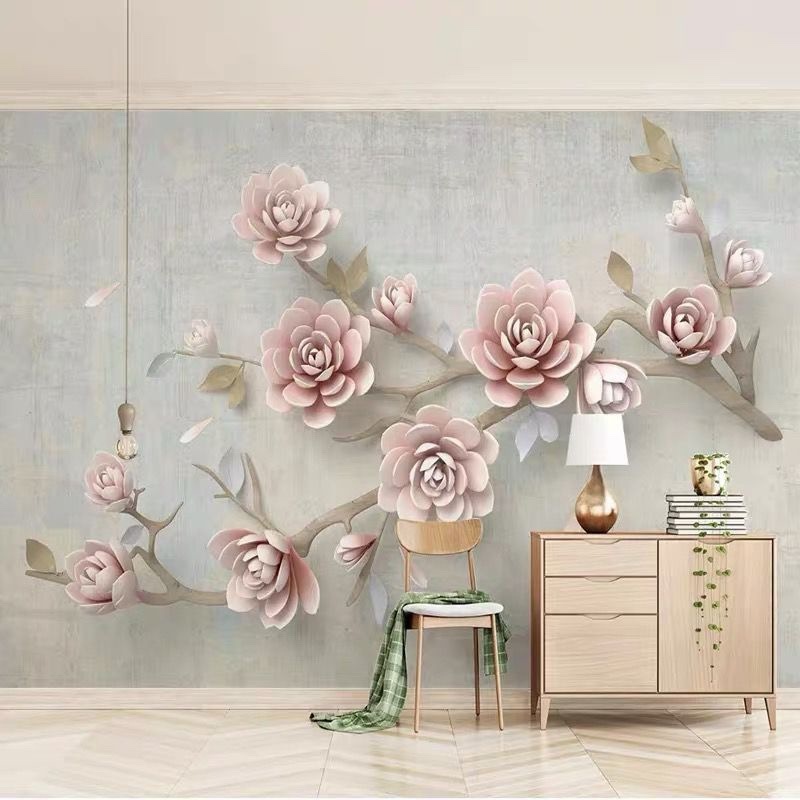 Custom Wallpaper Romantic April Cherry Blossom Letter Photo Wallpaper Mural Living Room Tableau Mural Home Decoration