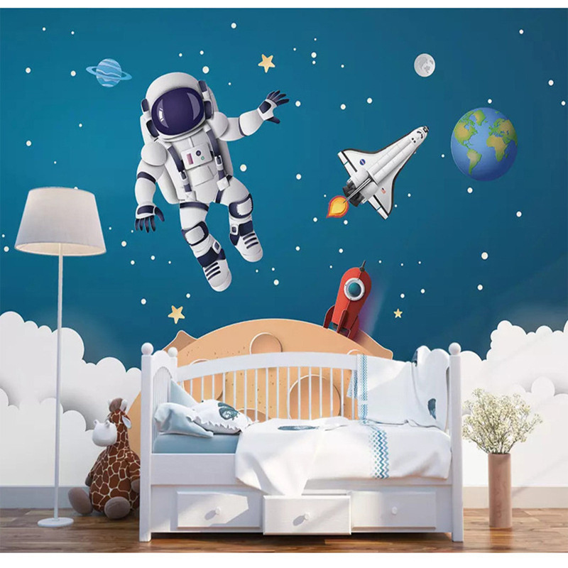 Self Adhesive Wallpaper 3d Wall Stickers Home Decor Self-adhesive Peel and Stick Children Kids Girl Boy Bedroom Cartoon Mural