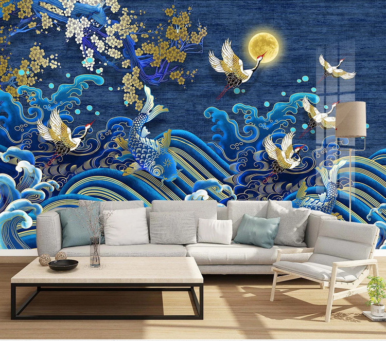 Modern Wallpaper Self-adhesive TV Background Wall Home Decoration Wall Paper Peel and Stick PVC Wallpaper