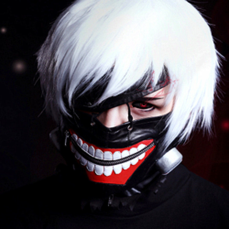 Anime Cosplay Costume Prop Blindfold Masks kaneki Tokyo Ghoul Cosplay Party Masks