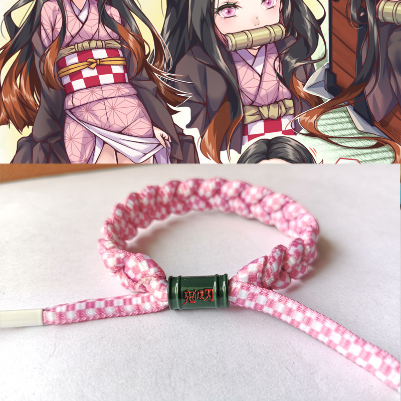 Character Kamado Tanjirou Kamado Nezuko Demon Slayer Anime Kimetsu No Yaiba Weave Bracelet