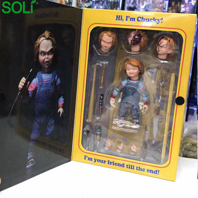 15 cm pvc plastic toys doll with color box neca action figures chucky figure chucky