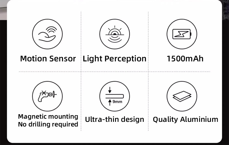 OEM ODM USB Rechargeable Pir Sensor Night Light Wireless Magnetic Kitchen Under Closet LED Under Cabinet Lighting Motion Sensor