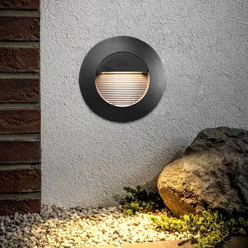 Outdoor Indoor LED Step Light Lighting and Circuit Design Modern Round AC 85-265V