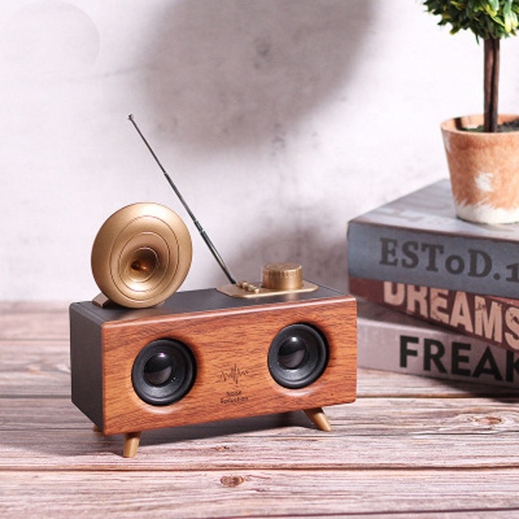 Party Sound Box Retro Classical Wooden Wood Boombox