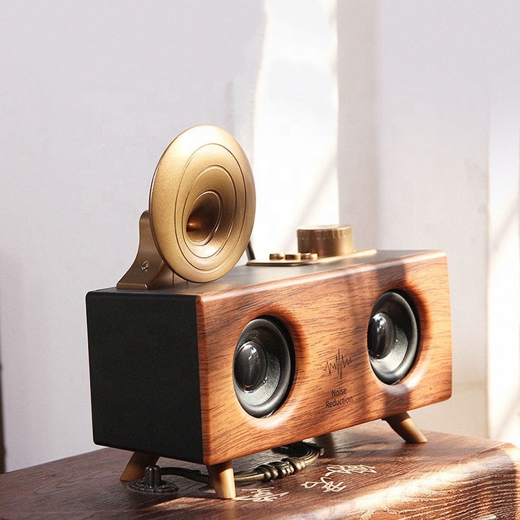 Party Sound Box Retro Classical Wooden Wood Boombox