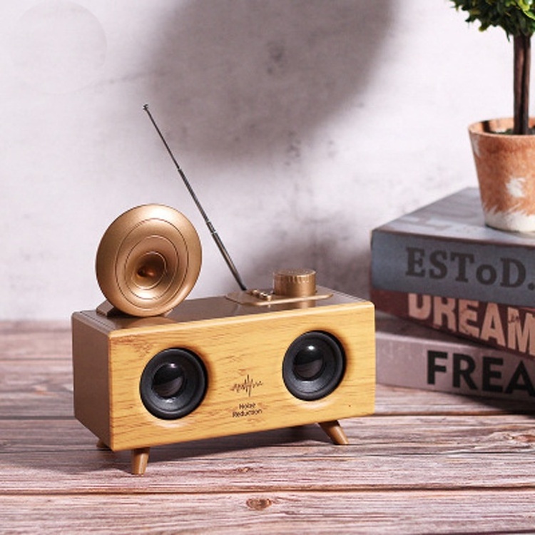 Party Sound Box Retro Classical Wooden Wood Boombox