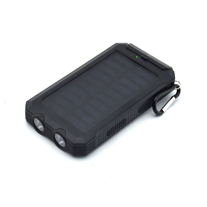 Outdoor Camping IPX6 Waterproof 8000mAh Flashlight Torch Wireless Solar Power Power Battery with compass