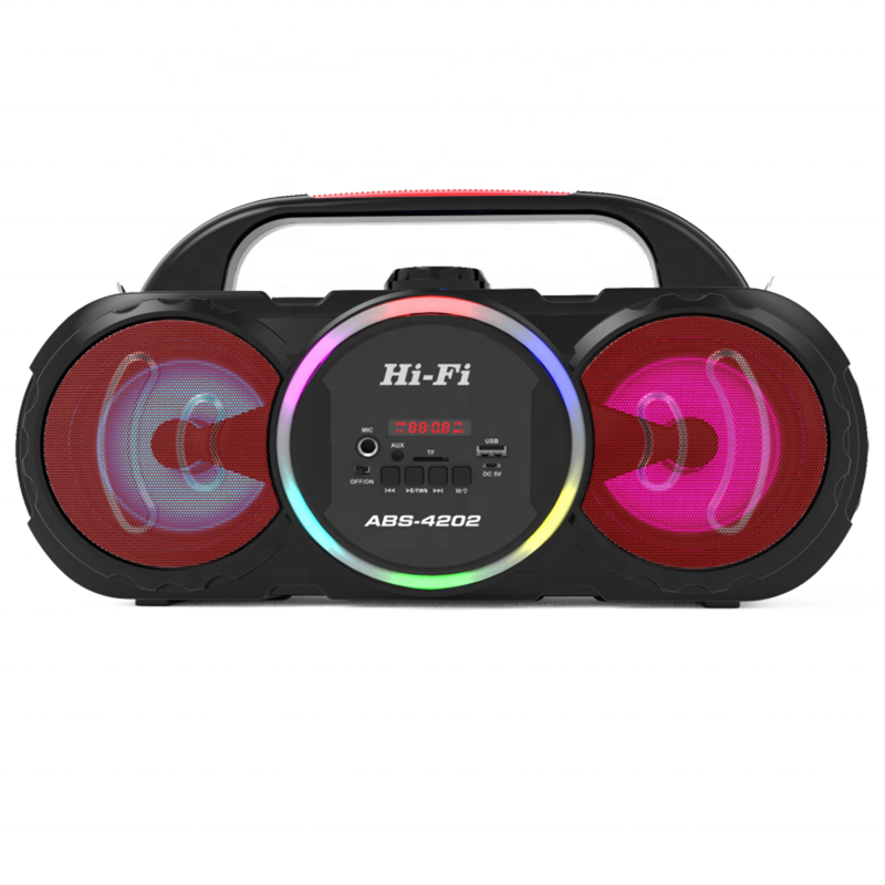 ABS-4202 RGB Flame Light Driver Portable Music Angel Hifi Bass Vibration Speaker