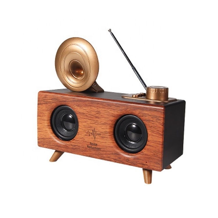 Party Sound Box Retro Classical Wooden Wood Boombox