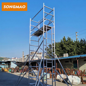 SONGMAO Sale CE 2/6m 10m 12m  Aluminium Echaffaudage Scaffolding Tower Ladder For Construction