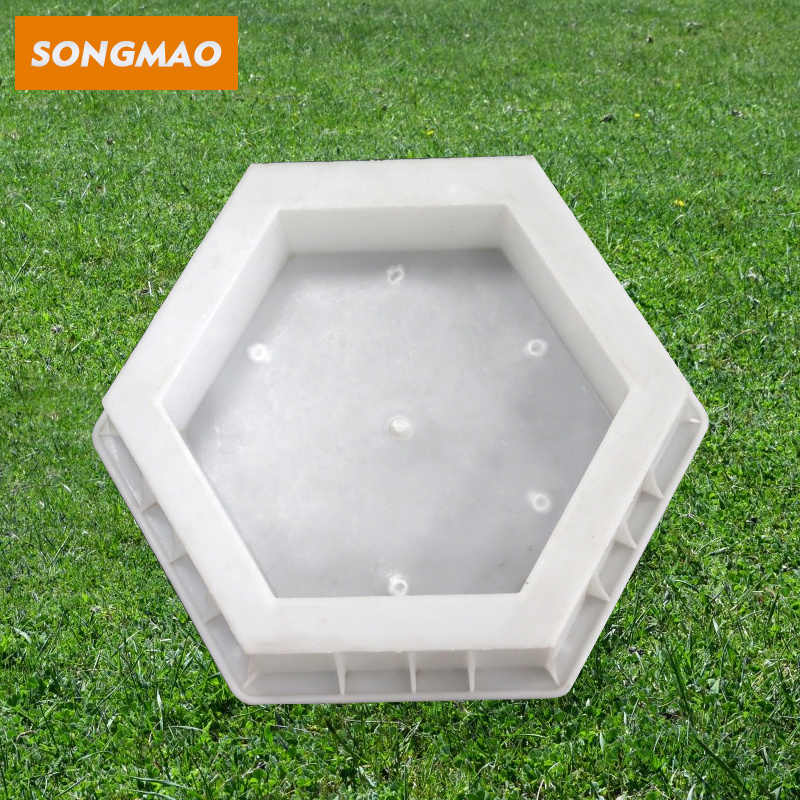 Songmao White Plastic Concrete/Cement  Paving Block Molds For Gardens And Road