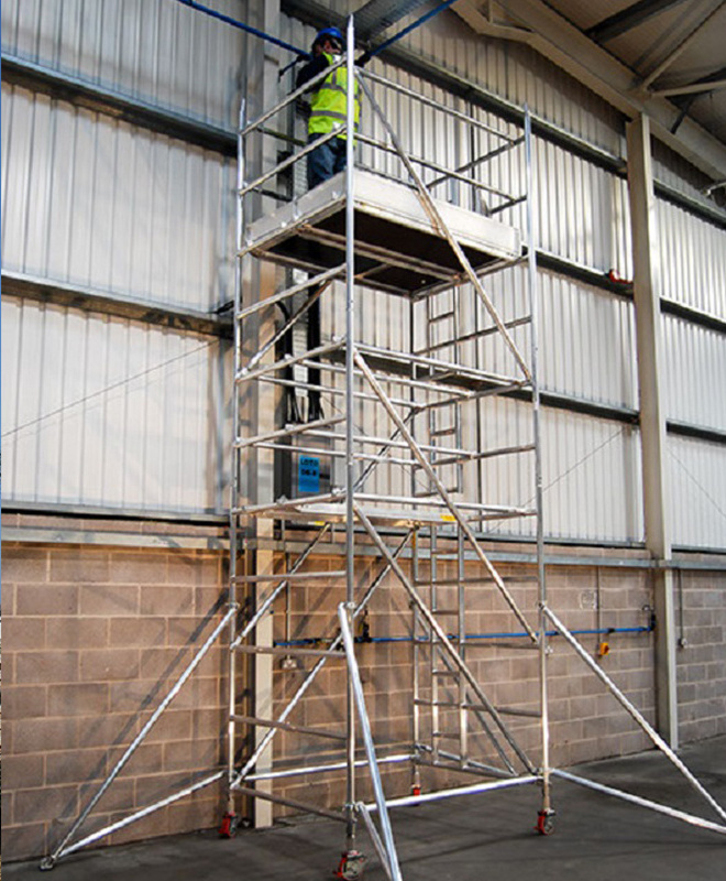 SONGMAO Sale CE 2/6m 10m 12m  Aluminium Echaffaudage Scaffolding Tower Ladder For Construction