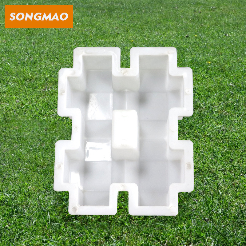 Songmao White Plastic Concrete/Cement  Paving Block Molds For Gardens And Road