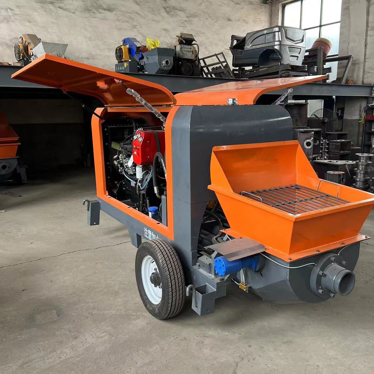 40m3/h Diesel hydraulic trailer concrete transportation pump machine for sale