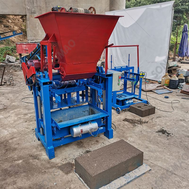 SONGMAO Manual Semi Automatic Paver Hollow Cement Concrete Block Making Machine For Concrete Price