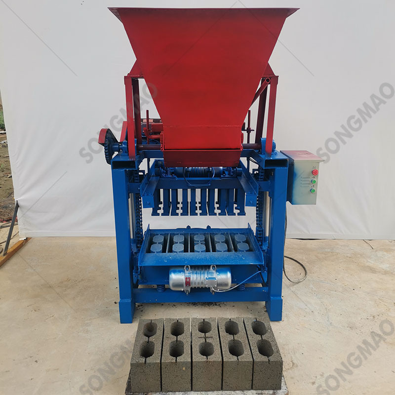 SONGMAO Manual Semi Automatic Paver Hollow Cement Concrete Block Making Machine For Concrete Price