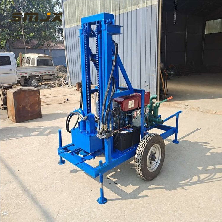 SONGMAO Portable 150m 200m Drill Rig For Water Well Gasoline Hydraulic Wheel Borehole Drilling Machine Tractor