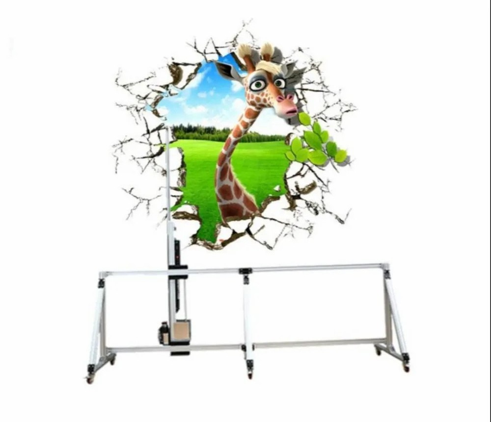 Automatic parking space graffiti painting machine 3D ground painting machine outdoor wall printer small UV printing