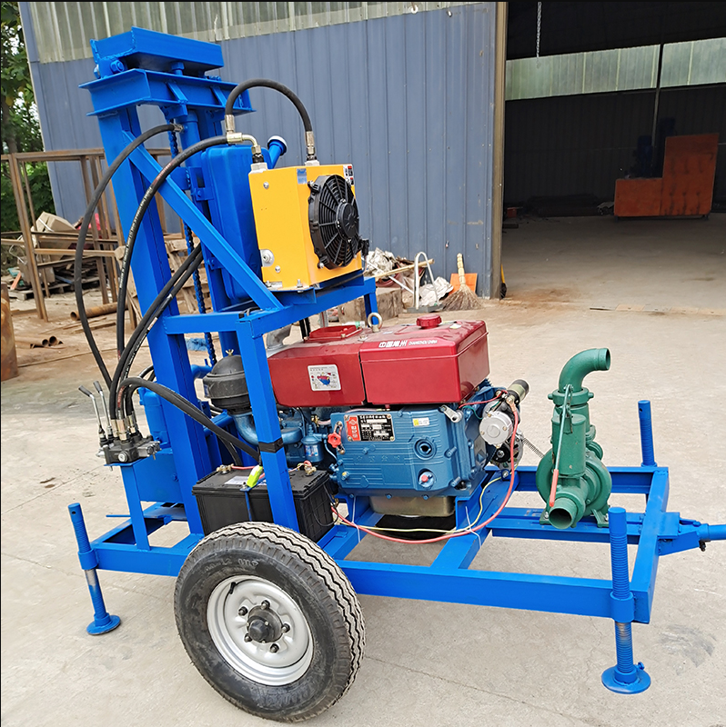 SONGMAO Portable 150m 200m Drill Rig For Water Well Gasoline Hydraulic Wheel Borehole Drilling Machine Tractor