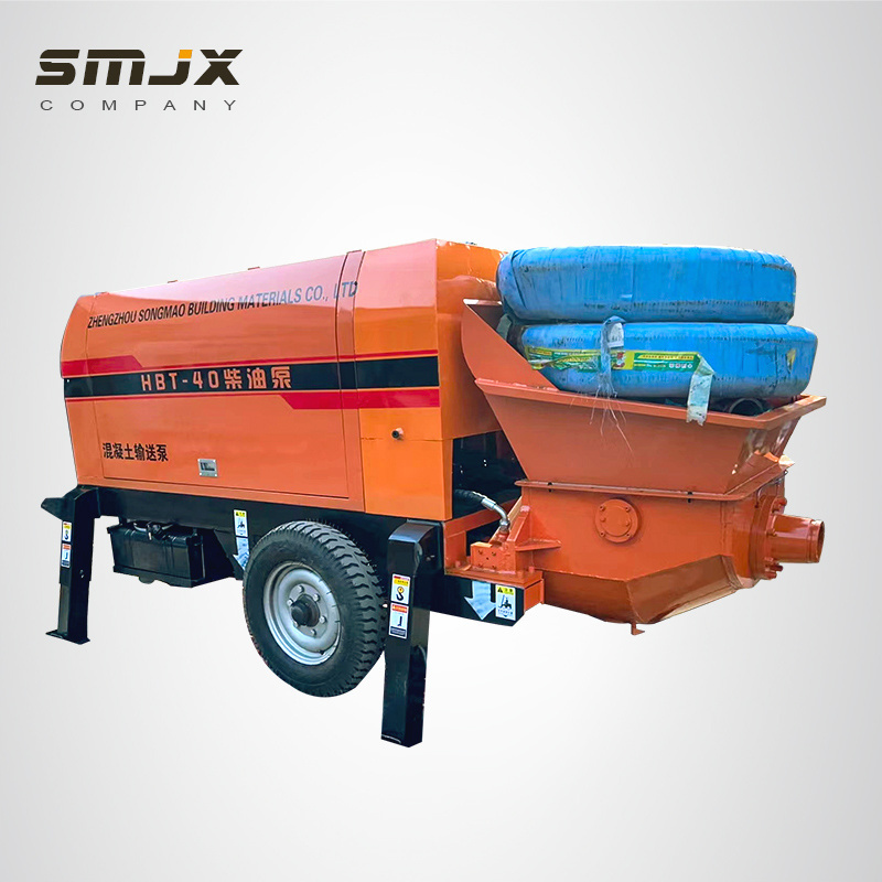 Hot sale mobile concrete mixer with pump concrete pump price