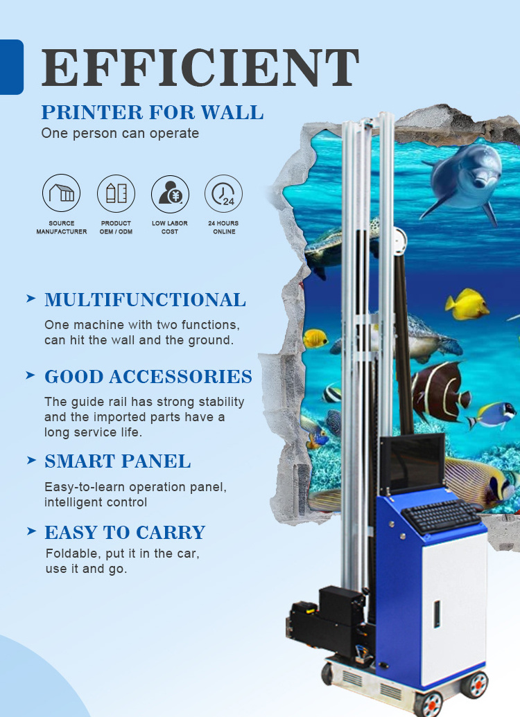 SONGMAO 20 m2/H Automatic 3D Printer For Wall Inkjet Wall Printer Machine 5D UV Vertical Painting