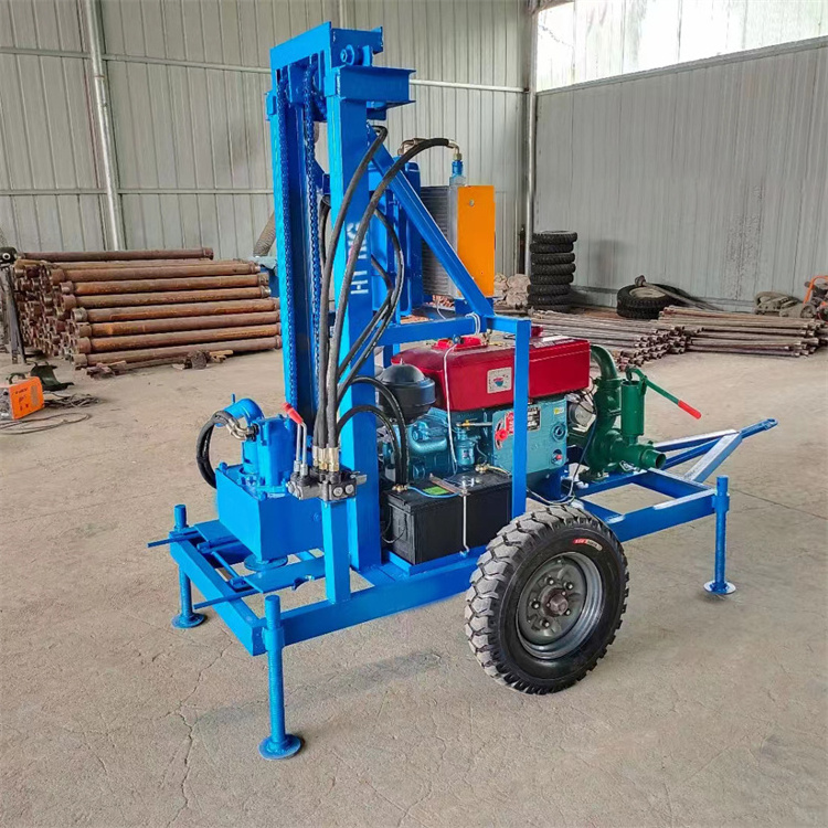 SONGMAO Portable 150m 200m Drill Rig For Water Well Gasoline Hydraulic Wheel Borehole Drilling Machine Tractor