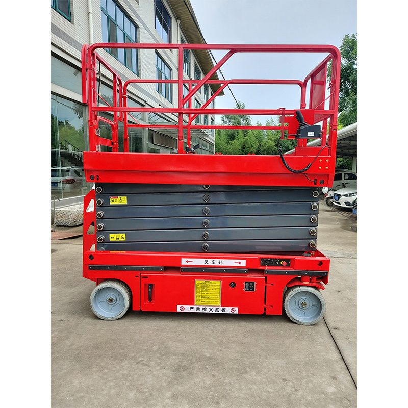 Manual hydraulic fixed pallet scaffolding man tracked lifting platform mechanical cargo lift table elevator lifter