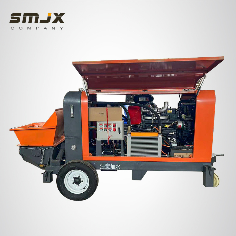 Hot sale mobile concrete mixer with pump concrete pump price